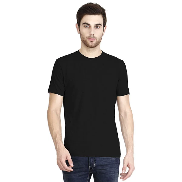 Men's Round Neck T-shirts Black Colour